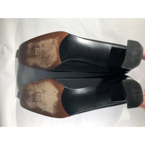 Stuart Weitzman Vintage 90s Black Square Toe Heels Women's Size 6.5 - Picture 5 of 5